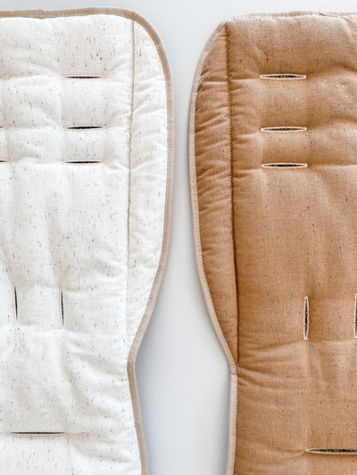 Pram Liner - Speckled Linen Bronze
