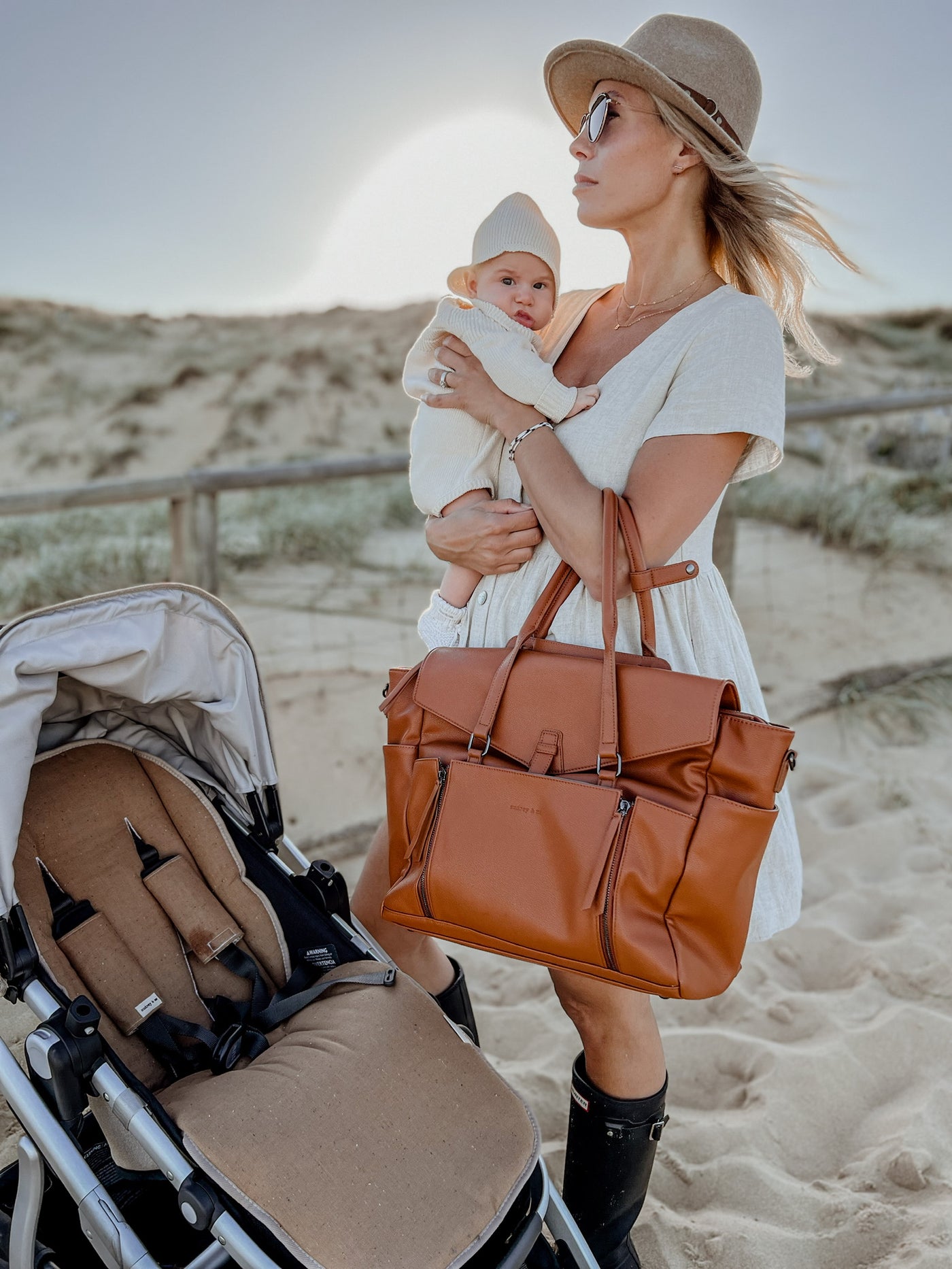 The Adapt Nappy Bag - Tan - Audrey & Me