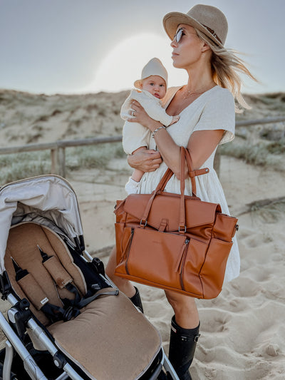 The Adapt Nappy Bag - Tan - Audrey & Me