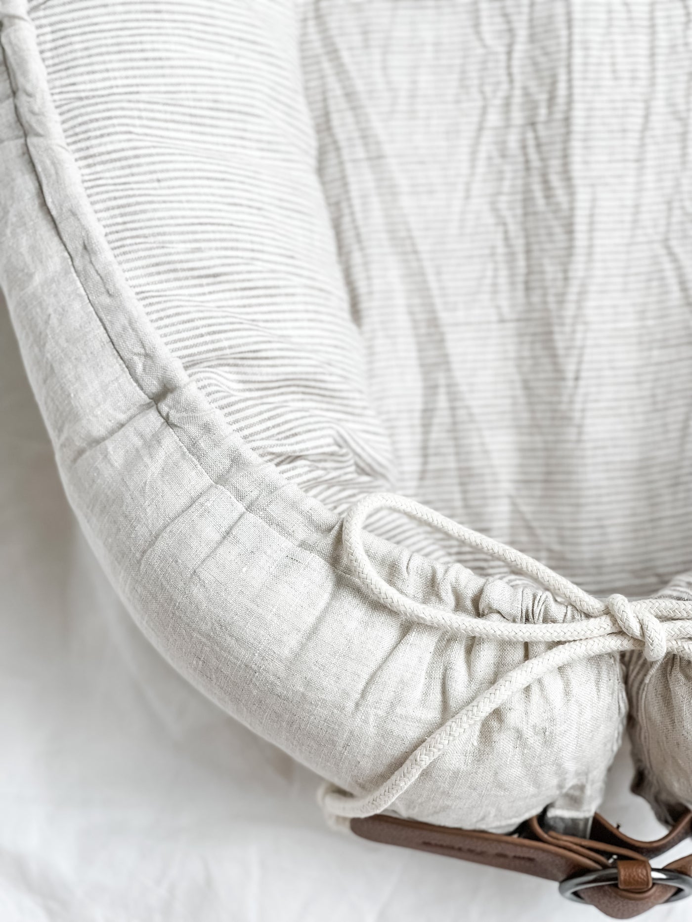 Baby Nest - Natural Linen & Stripe - Audrey & Me