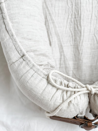 Baby Nest - Natural Linen & Stripe - Audrey & Me