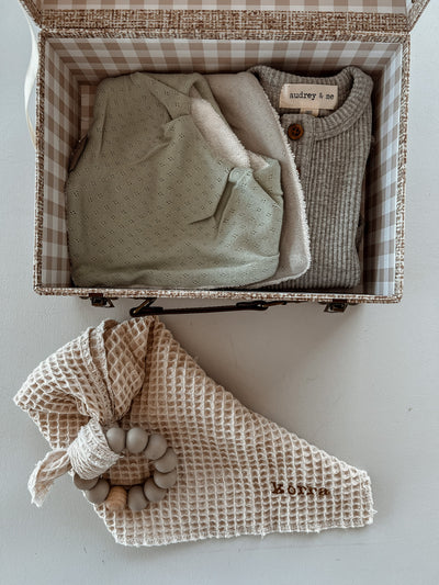 Teething Ring Waffle Box - Boy - Audrey & Me