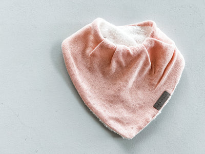 Bandana Bib - Pointelle Blush - Audrey & Me