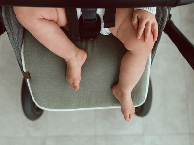 Sage & Speckled Linen Pram Liner - Audrey & Me