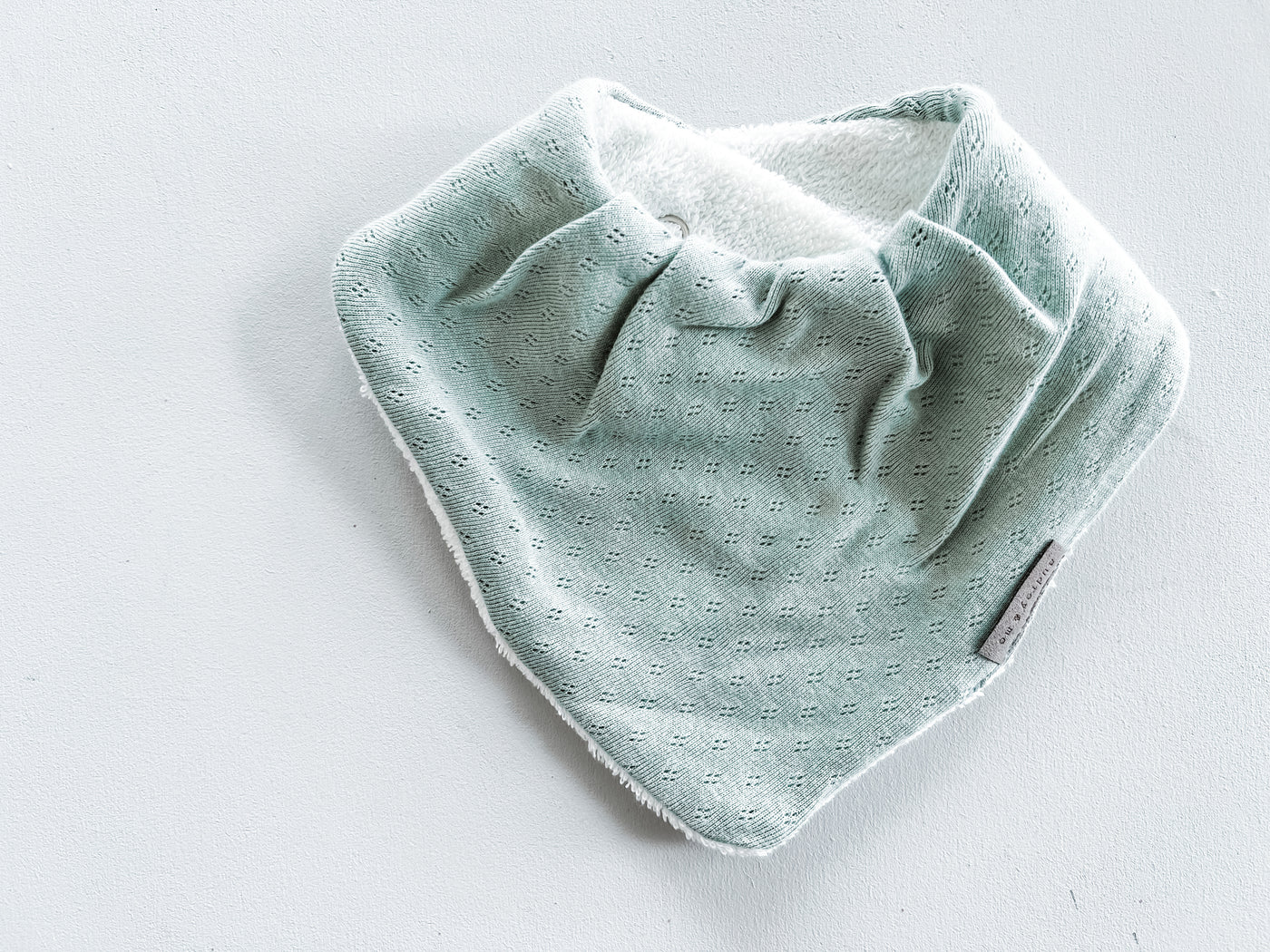 Bandana Bib - Pointelle Sage - Audrey & Me