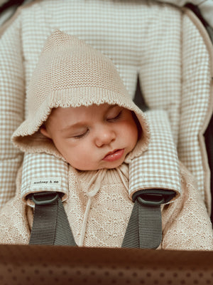 Pram Liner - Sand Gingham - Audrey & Me