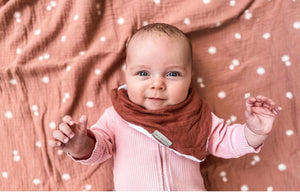 Bandana Bib - Rust Muslin - Audrey & Me