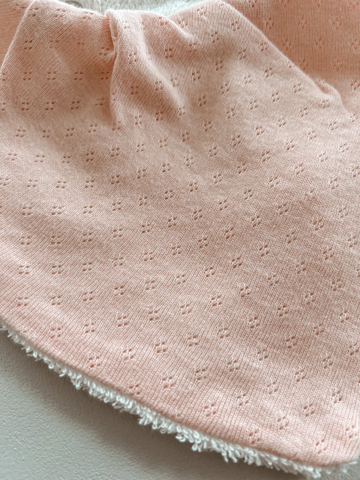 Bandana Bib - Pointelle Blush - Audrey & Me