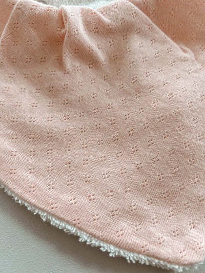 Bandana Bib - Pointelle Blush - Audrey & Me