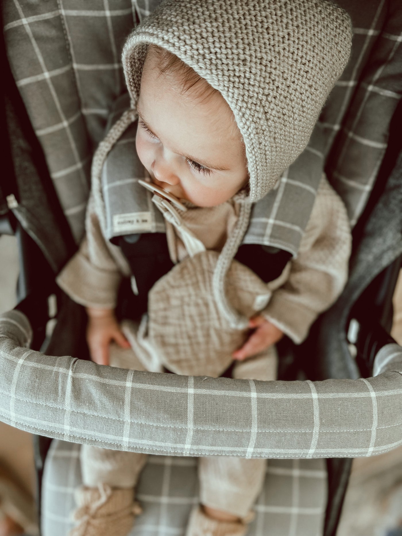 Pram Liner - Farmhouse Linen Stone