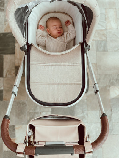 The Adapt Pram Caddy - Nude (pre-order: January ) - Audrey & Me