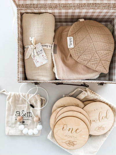 Muslin Wrap Gift Box - Neutral - Audrey & Me