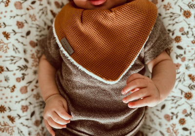Bandana Bib - Bronze Waffle - Audrey & Me