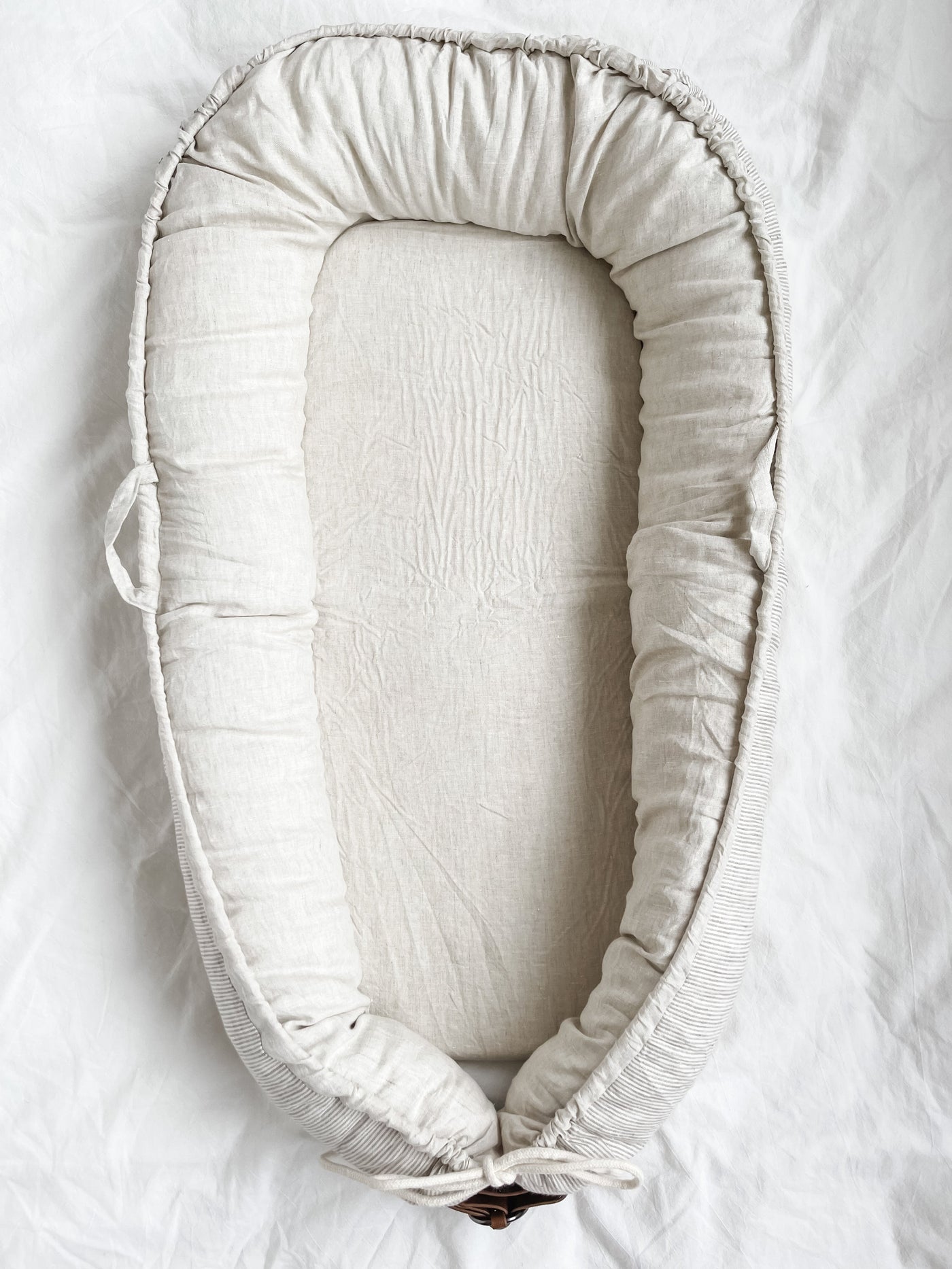 Cover Only - Natural Linen & Stripe - Audrey & Me