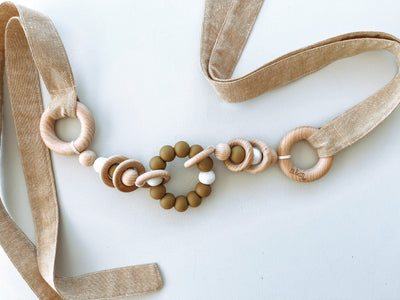 Pram Garland - Mustard Linen - Audrey & Me