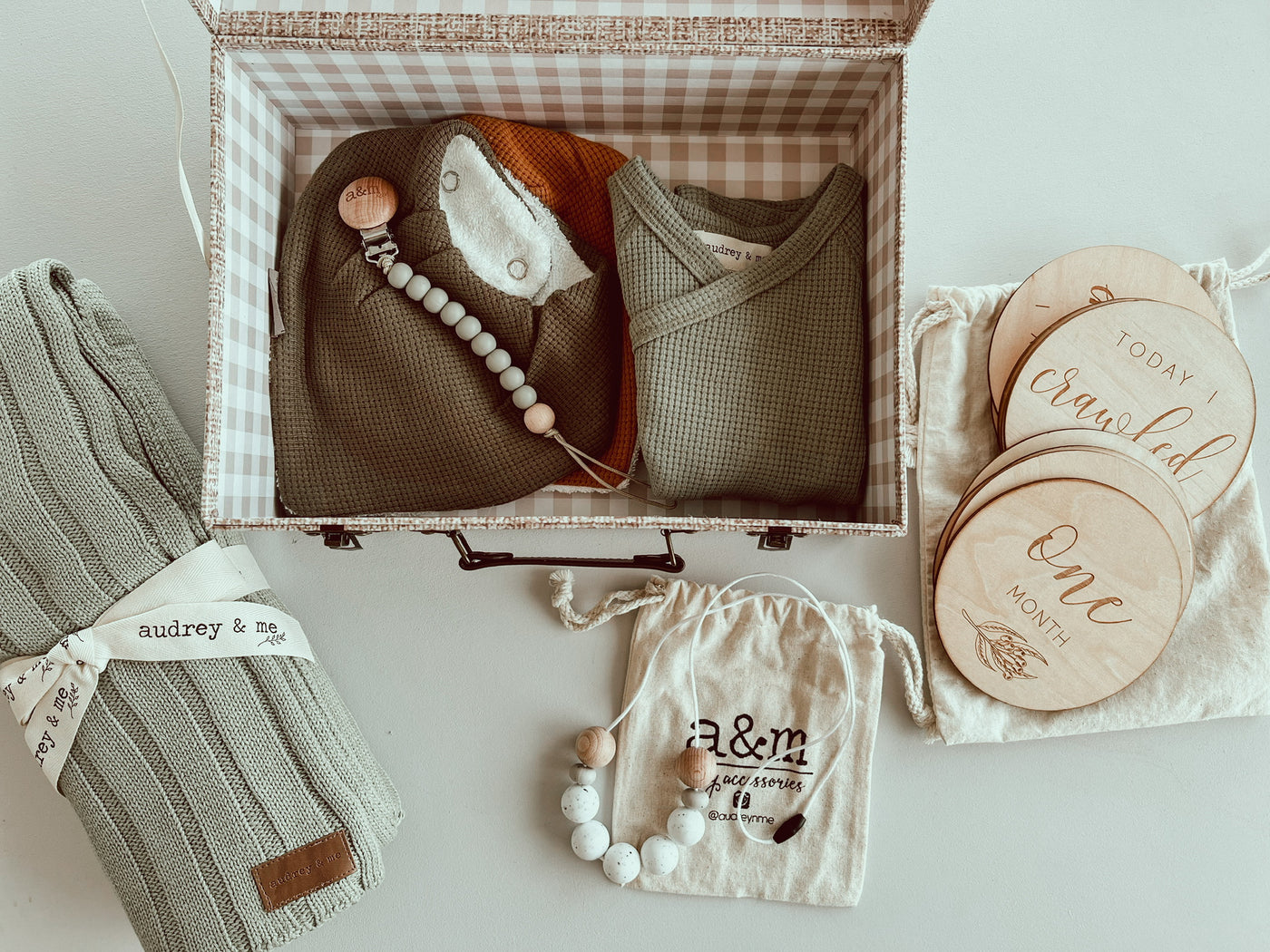 Knit Blanket Gift Box - Boy - Audrey & Me