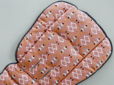 Pram Liner - Peach Aztec