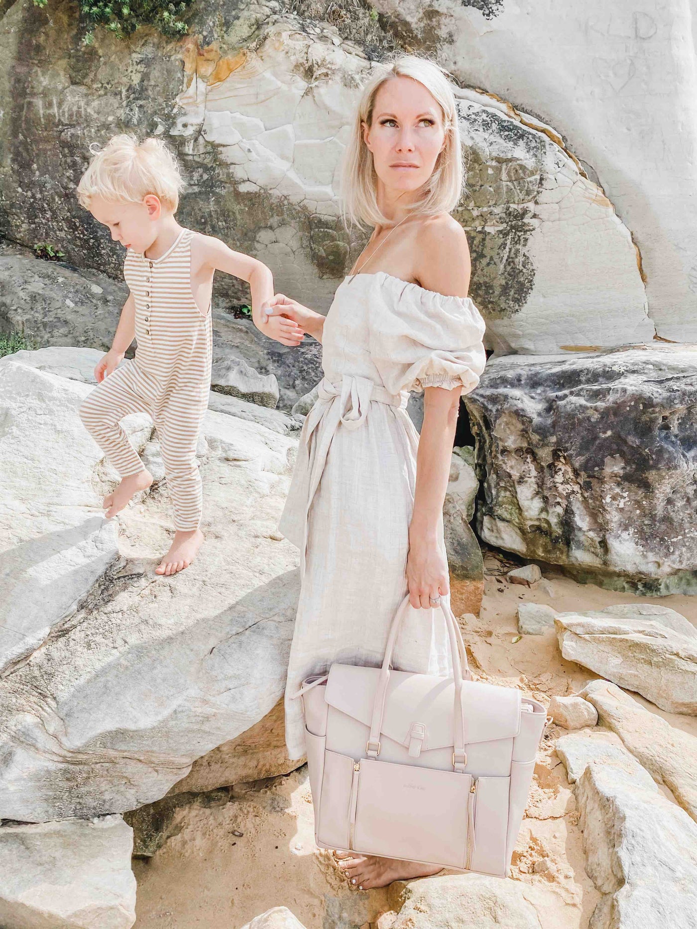 The Adapt Nappy Bag - Nude - Audrey & Me