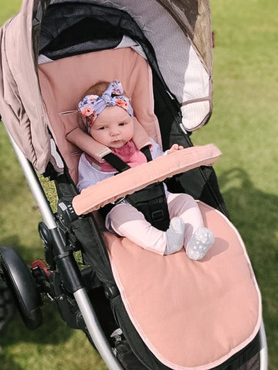 Pram Liner - Linen Dusty Pink - Audrey & Me